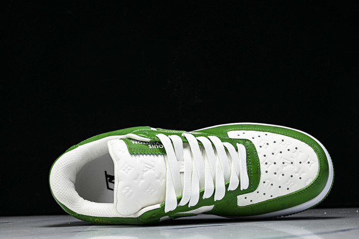 AIR FORCE 1 LOW LACE UP CASUAL SNEAKERS DARK GREEN/GREEN