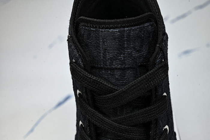 NEW STYLE MEN'S AND WOMEN'S SHOES OBLIQUE PRINTING B23 HIGH TOP SPORTS SHOES BLACK/INKINESS