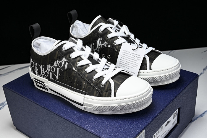 MEN'S LOW TOP PRINT B23 LACE UP FLAT SHOES COMBINED WITH CASUAL SPORTS SHOES BLACK/INKINESS