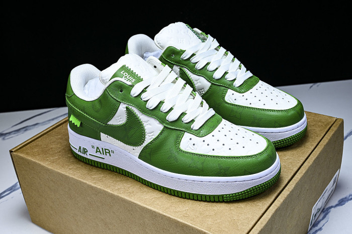 AIR FORCE 1 LOW LACE UP CASUAL SNEAKERS DARK GREEN/GREEN