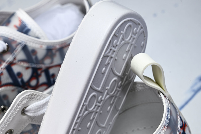MEN'S LOW TOP PRINT B23 LACE UP FLAT SHOES COMBINED WITH CASUAL SPORTS SHOES BLUE/WHITE