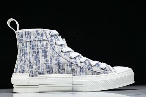 NEW STYLE MEN'S AND WOMEN'S SHOES OBLIQUE PRINTING B23 HIGH TOP SPORTS SHOES LIGHT GRAY/GREY