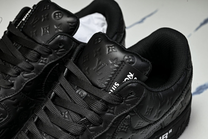 AIR FORCE 1 LOW LACE UP CASUAL SNEAKERS BLACK/INKINESS
