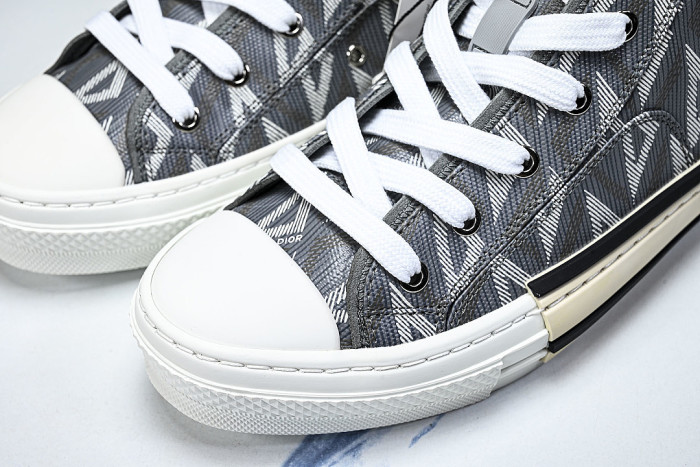 NEW STYLE MEN'S AND WOMEN'S SHOES OBLIQUE PRINTING B23 HIGH TOP SPORTS SHOES DARK GRAY/GREY