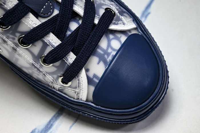 MEN'S LOW TOP PRINT B23 LACE UP FLAT SHOES COMBINED WITH CASUAL SPORTS SHOES NAVY BLUE/BLUE
