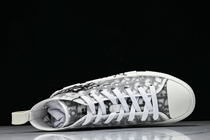 NEW STYLE MEN'S AND WOMEN'S SHOES OBLIQUE PRINTING B23 HIGH TOP SPORTS SHOES LIGHT GRAY/GREY