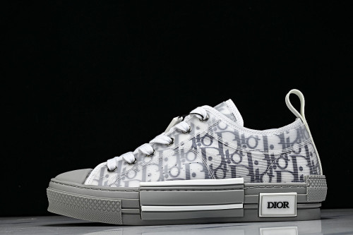MEN'S LOW TOP PRINT B23 LACE UP FLAT SHOES COMBINED WITH CASUAL SPORTS SHOES DARK GRAY/GREY