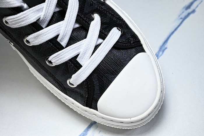 NEW STYLE MEN'S AND WOMEN'S SHOES OBLIQUE PRINTING B23 HIGH TOP SPORTS SHOES BLACK/INKINESS