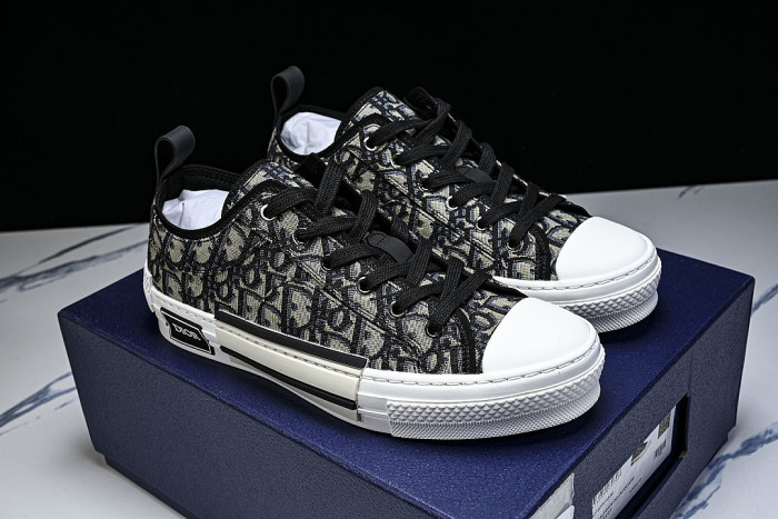 MEN'S LOW TOP PRINT B23 LACE UP FLAT SHOES COMBINED WITH CASUAL SPORTS SHOES BLACK/INKINESS