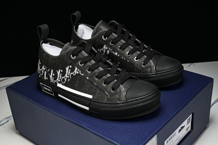 MEN'S LOW TOP PRINT B23 LACE UP FLAT SHOES COMBINED WITH CASUAL SPORTS SHOES BLACK/INKINESS
