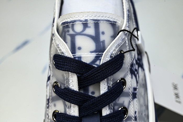 MEN'S LOW TOP PRINT B23 LACE UP FLAT SHOES COMBINED WITH CASUAL SPORTS SHOES NAVY BLUE/BLUE