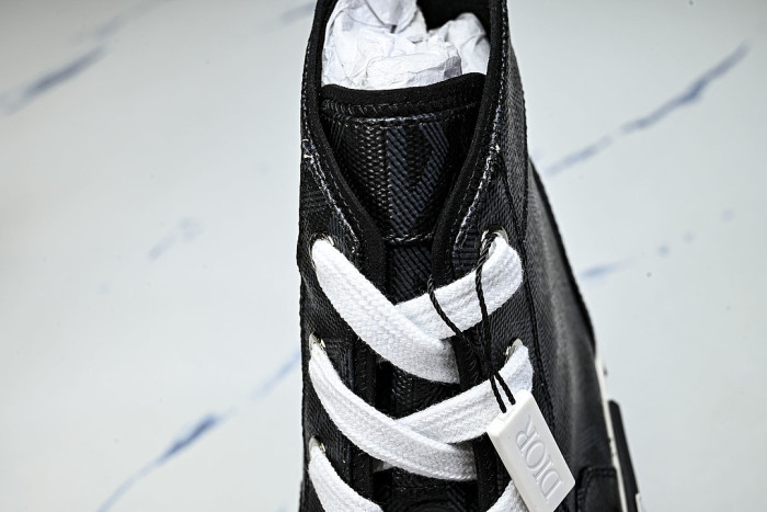 NEW STYLE MEN'S AND WOMEN'S SHOES OBLIQUE PRINTING B23 HIGH TOP SPORTS SHOES BLACK/INKINESS