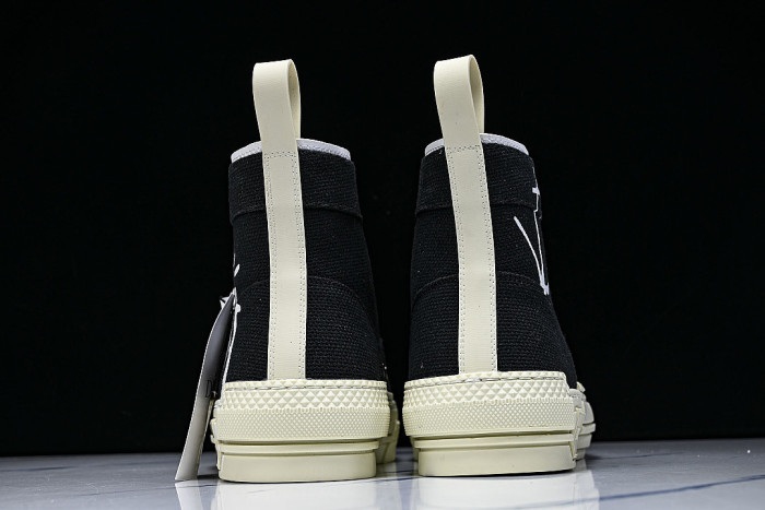 NEW STYLE MEN'S AND WOMEN'S SHOES OBLIQUE PRINTING B23 HIGH TOP SPORTS SHOES BLACK/INKINESS