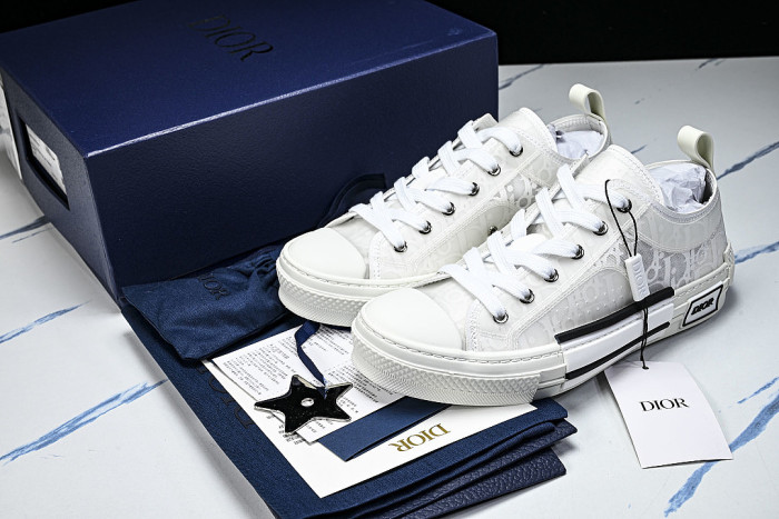 MEN'S LOW TOP PRINT B23 LACE UP FLAT SHOES COMBINED WITH CASUAL SPORTS SHOES WHITE/OFF WHITE