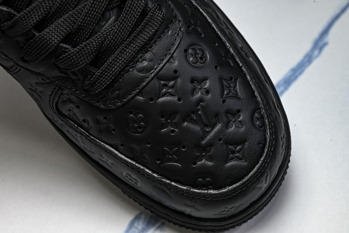 AIR FORCE 1 LOW LACE UP CASUAL SNEAKERS BLACK/INKINESS