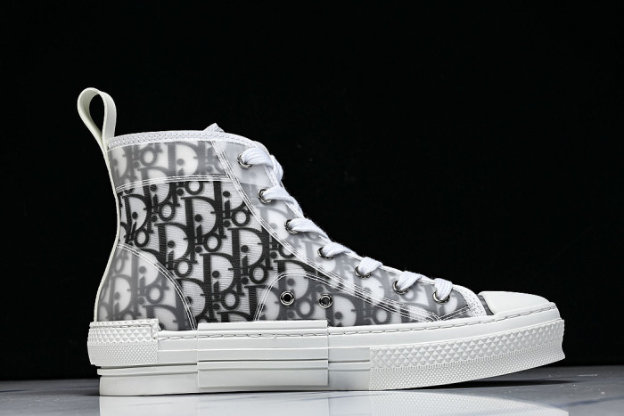 NEW STYLE MEN'S AND WOMEN'S SHOES OBLIQUE PRINTING B23 HIGH TOP SPORTS SHOES LIGHT GRAY/GREY