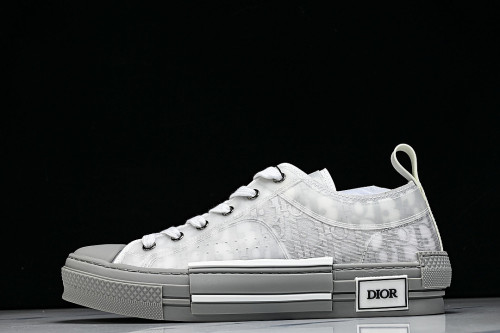 MEN'S LOW TOP PRINT B23 LACE UP FLAT SHOES COMBINED WITH CASUAL SPORTS SHOES DARK GRAY/GREY