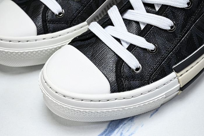 NEW STYLE MEN'S AND WOMEN'S SHOES OBLIQUE PRINTING B23 HIGH TOP SPORTS SHOES BLACK/INKINESS