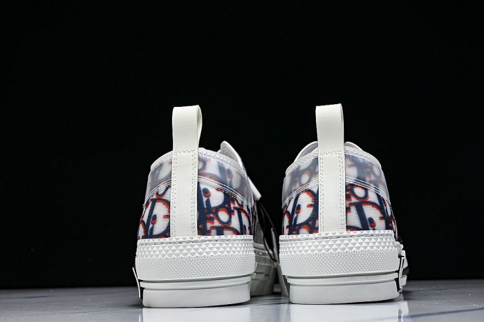 MEN'S LOW TOP PRINT B23 LACE UP FLAT SHOES COMBINED WITH CASUAL SPORTS SHOES BLUE/WHITE