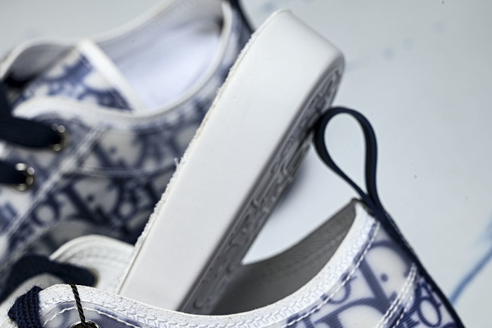 MEN'S LOW TOP PRINT B23 LACE UP FLAT SHOES COMBINED WITH CASUAL SPORTS SHOES NAVY BLUE/BLUE