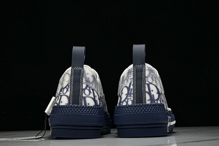 MEN'S LOW TOP PRINT B23 LACE UP FLAT SHOES COMBINED WITH CASUAL SPORTS SHOES NAVY BLUE/BLUE