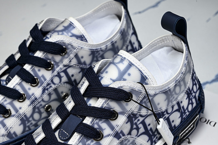 MEN'S LOW TOP PRINT B23 LACE UP FLAT SHOES COMBINED WITH CASUAL SPORTS SHOES NAVY BLUE/BLUE