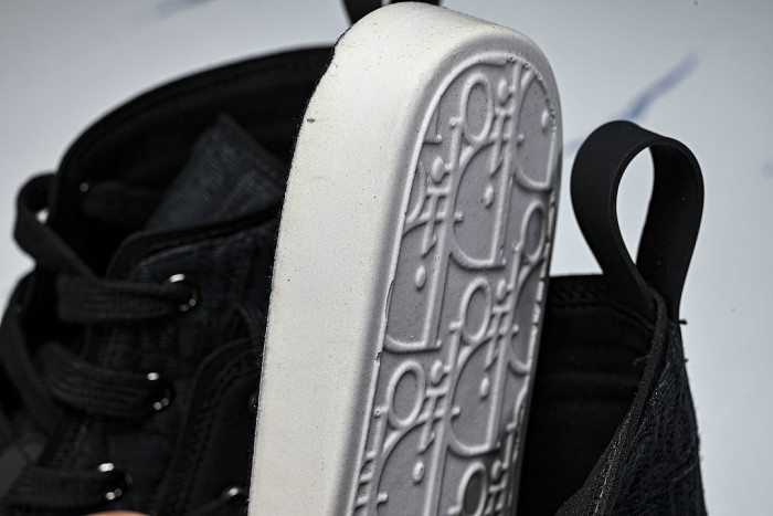 NEW STYLE MEN'S AND WOMEN'S SHOES OBLIQUE PRINTING B23 HIGH TOP SPORTS SHOES BLACK/INKINESS