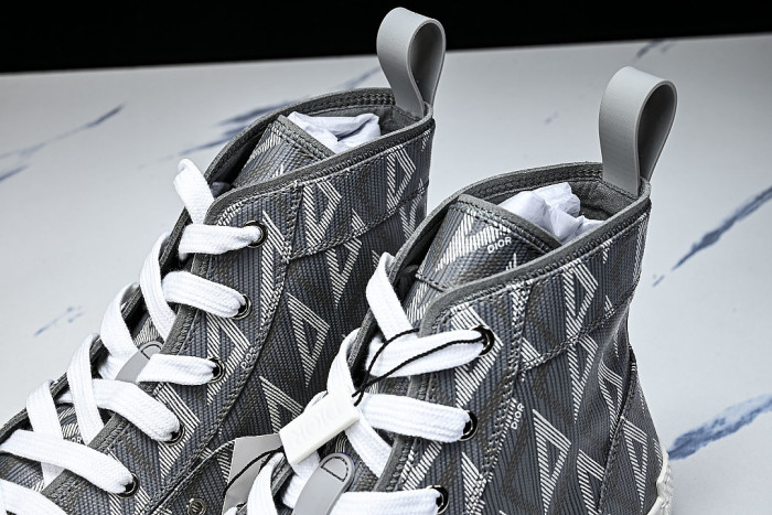 NEW STYLE MEN'S AND WOMEN'S SHOES OBLIQUE PRINTING B23 HIGH TOP SPORTS SHOES DARK GRAY/GREY