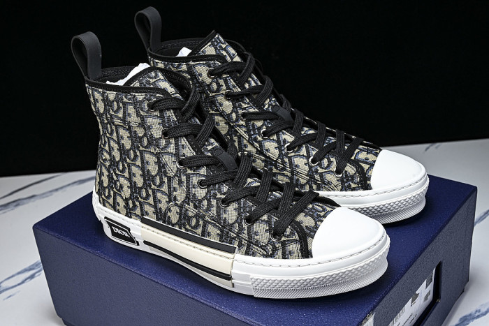 NEW STYLE MEN'S AND WOMEN'S SHOES OBLIQUE PRINTING B23 HIGH TOP SPORTS SHOES MATCHA GREEN/BLACK