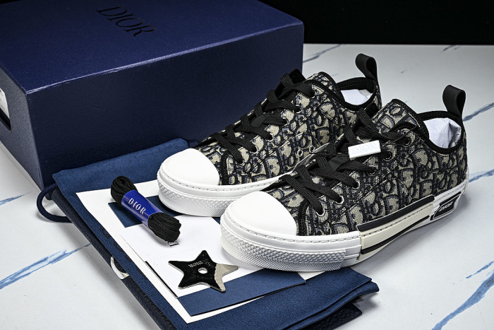 MEN'S LOW TOP PRINT B23 LACE UP FLAT SHOES COMBINED WITH CASUAL SPORTS SHOES BLACK/INKINESS