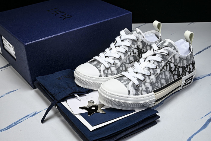 MEN'S LOW TOP PRINT B23 LACE UP FLAT SHOES COMBINED WITH CASUAL SPORTS SHOES LIGHT GRAY/GREY