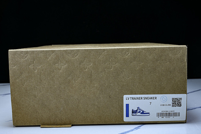AIR FORCE 1 LOW LACE UP CASUAL SNEAKERS KLEIN BLUE/DARK BLUE