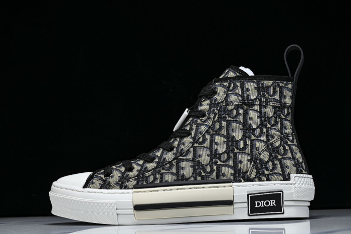 NEW STYLE MEN'S AND WOMEN'S SHOES OBLIQUE PRINTING B23 HIGH TOP SPORTS SHOES MATCHA GREEN/BLACK