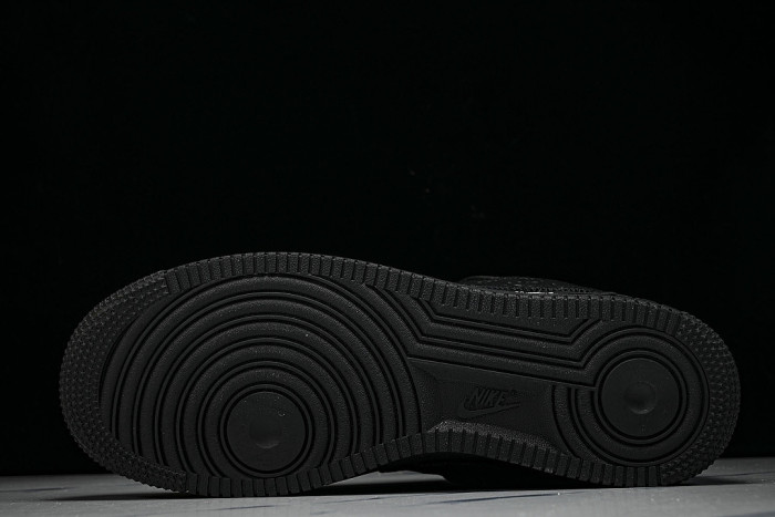 AIR FORCE 1 LOW LACE UP CASUAL SNEAKERS BLACK/INKINESS