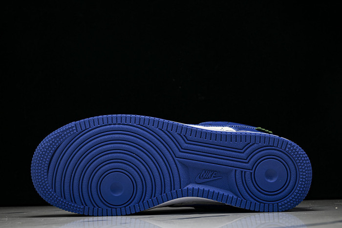 AIR FORCE 1 LOW LACE UP CASUAL SNEAKERS KLEIN BLUE/DARK BLUE