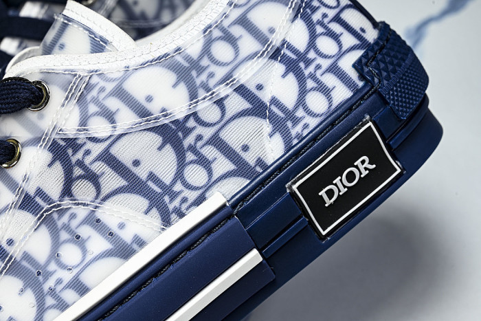 MEN'S LOW TOP PRINT B23 LACE UP FLAT SHOES COMBINED WITH CASUAL SPORTS SHOES NAVY BLUE/BLUE