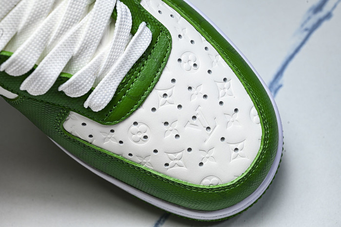 AIR FORCE 1 LOW LACE UP CASUAL SNEAKERS DARK GREEN/GREEN