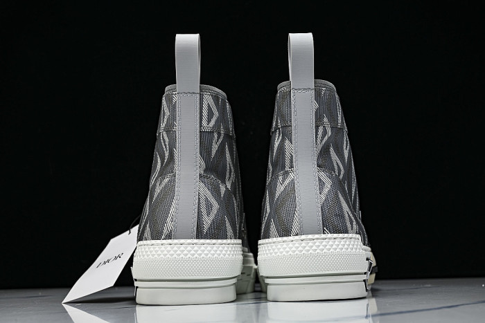 NEW STYLE MEN'S AND WOMEN'S SHOES OBLIQUE PRINTING B23 HIGH TOP SPORTS SHOES DARK GRAY/GREY