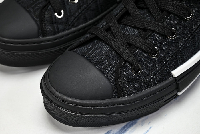 NEW STYLE MEN'S AND WOMEN'S SHOES OBLIQUE PRINTING B23 HIGH TOP SPORTS SHOES BLACK/INKINESS
