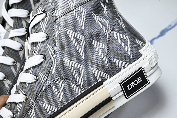 NEW STYLE MEN'S AND WOMEN'S SHOES OBLIQUE PRINTING B23 HIGH TOP SPORTS SHOES DARK GRAY/GREY