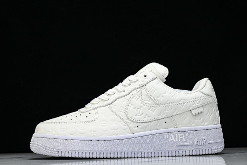 AIR FORCE 1 LOW LACE UP CASUAL SNEAKERS WHITE/PURE WHITE