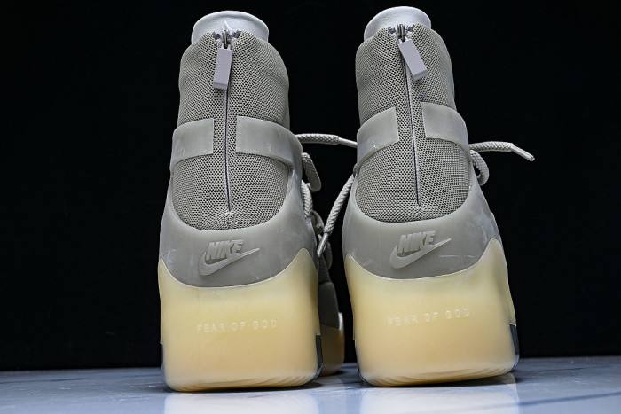 AR4237-900 AIR FEAR OF GOD 1 FOG CO BRANDED HIGH STREET OATS LIGHT GRAY/GREY