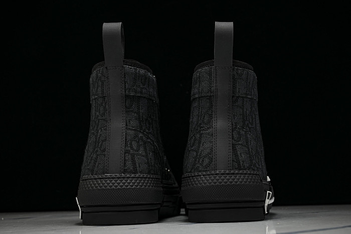 NEW STYLE MEN'S AND WOMEN'S SHOES OBLIQUE PRINTING B23 HIGH TOP SPORTS SHOES BLACK/INKINESS