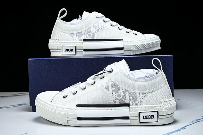 MEN'S LOW TOP PRINT B23 LACE UP FLAT SHOES COMBINED WITH CASUAL SPORTS SHOES WHITE/OFF WHITE