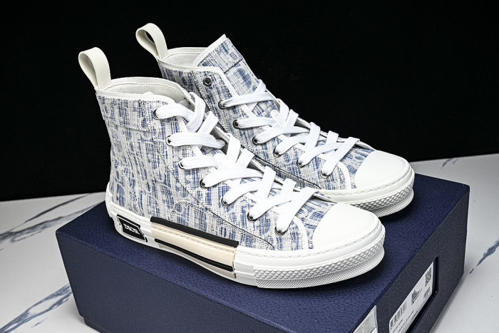 NEW STYLE MEN'S AND WOMEN'S SHOES OBLIQUE PRINTING B23 HIGH TOP SPORTS SHOES LIGHT GRAY/GREY