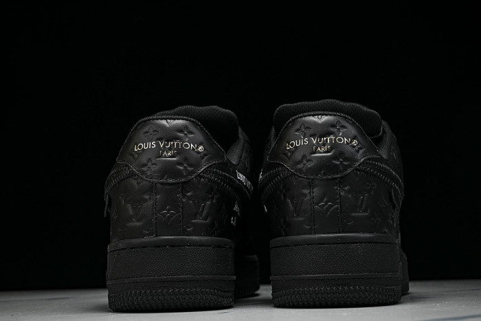 AIR FORCE 1 LOW LACE UP CASUAL SNEAKERS BLACK/INKINESS