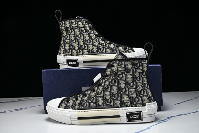NEW STYLE MEN'S AND WOMEN'S SHOES OBLIQUE PRINTING B23 HIGH TOP SPORTS SHOES MATCHA GREEN/BLACK