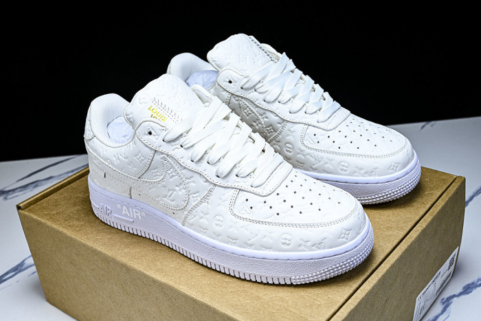 AIR FORCE 1 LOW LACE UP CASUAL SNEAKERS WHITE/PURE WHITE