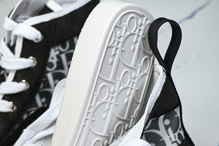 OBLIQUE HIGH-TOP SPORTS SHOES BLACK/WHITE