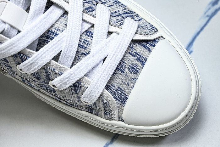 OBLIQUE HIGH-TOP SPORTS SHOES WHITE/BLUE